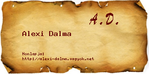 Alexi Dalma névjegykártya